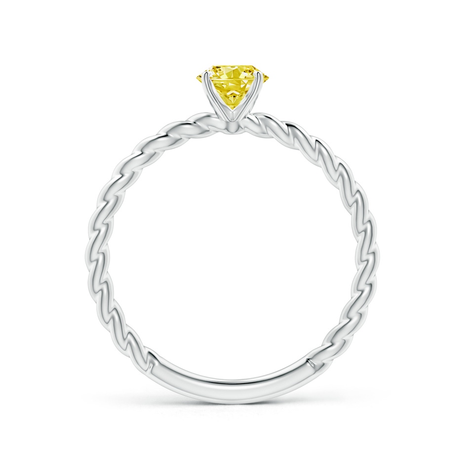 5.1mm AAAA Twisted Shank Round Fancy Intense Yellow Diamond Solitaire Engagement Ring in White Gold side 199