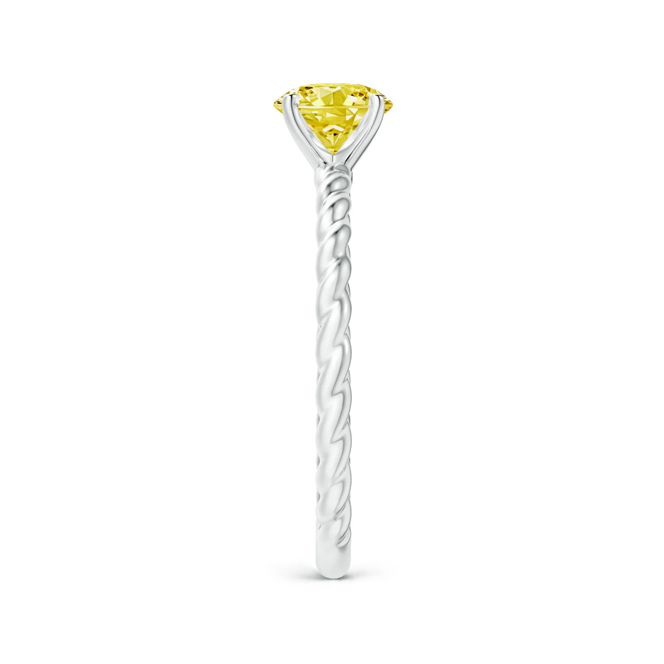 5.9mm AAAA Twisted Shank Round Fancy Intense Yellow Diamond Solitaire Engagement Ring in P950 Platinum side 299