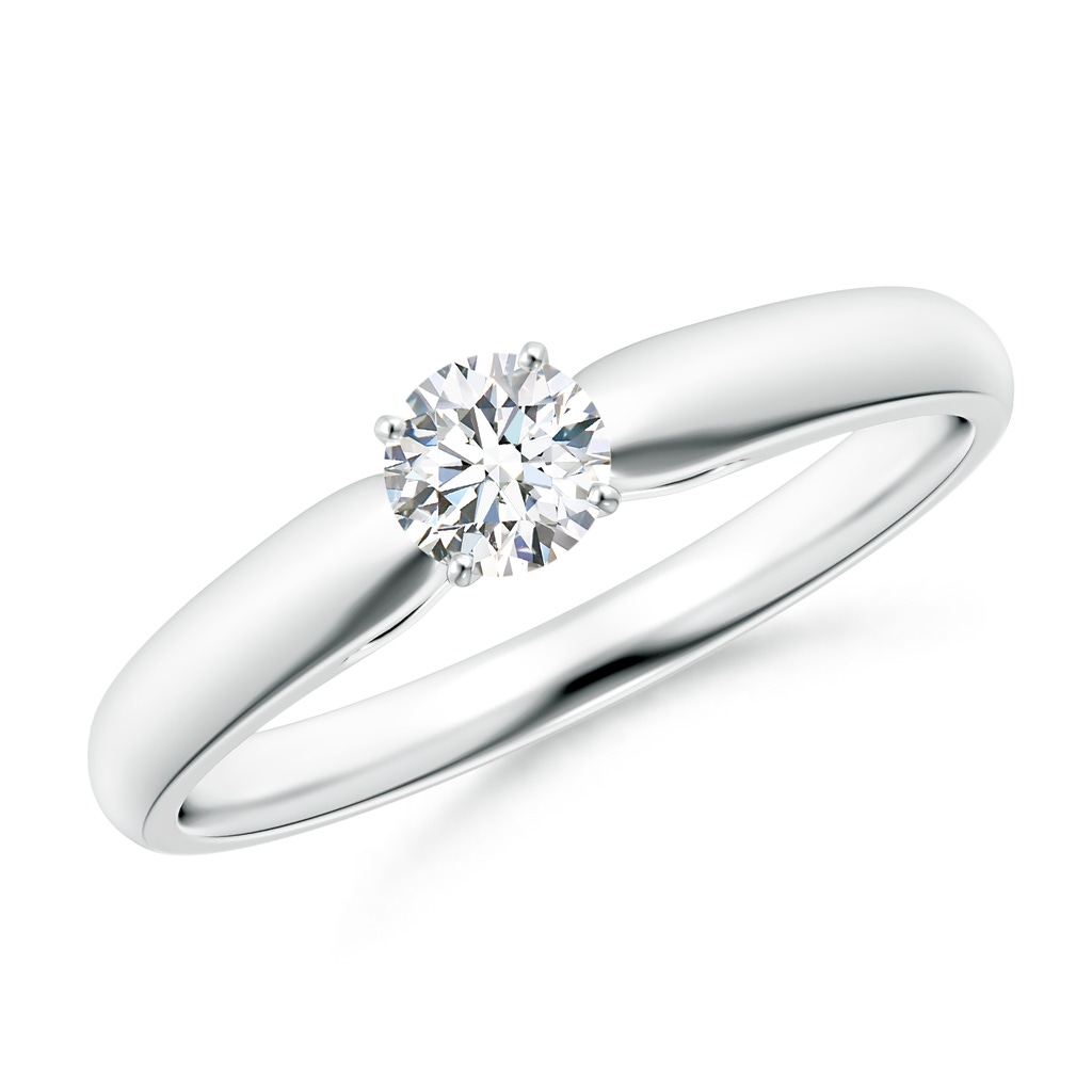 4.1mm GVS2 Classic Solitaire Diamond Rounded Cathedral Engagement Ring in P950 Platinum