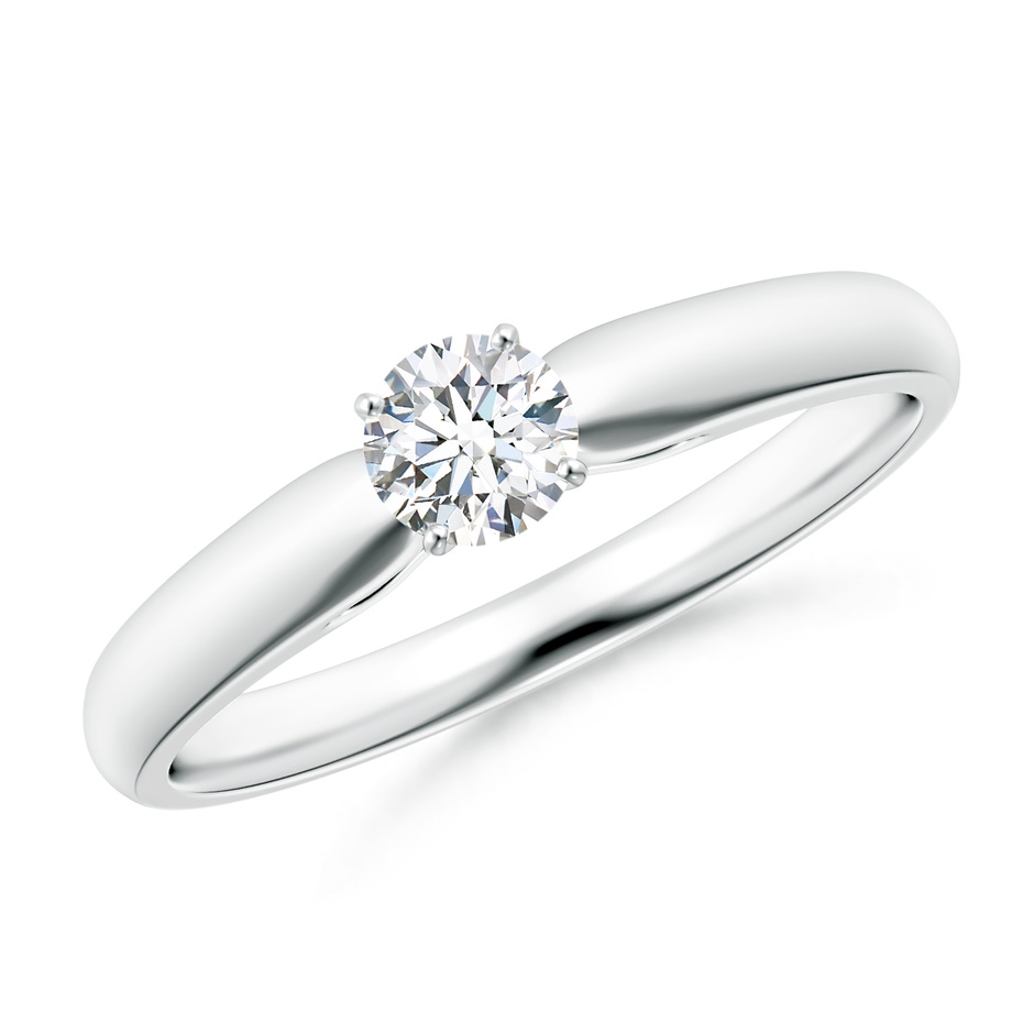 4.1mm GVS2 Classic Solitaire Diamond Rounded Cathedral Engagement Ring in P950 Platinum 