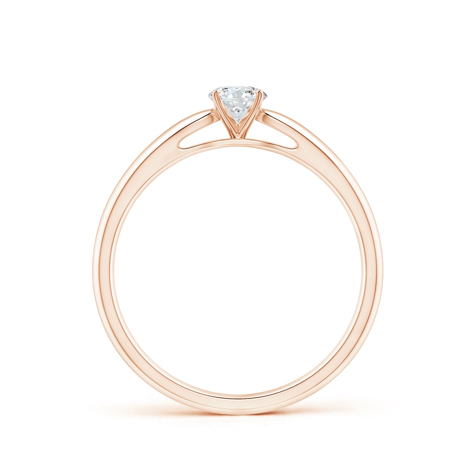 4.1mm GVS2 Classic Solitaire Diamond Rounded Cathedral Engagement Ring in Rose Gold side-1