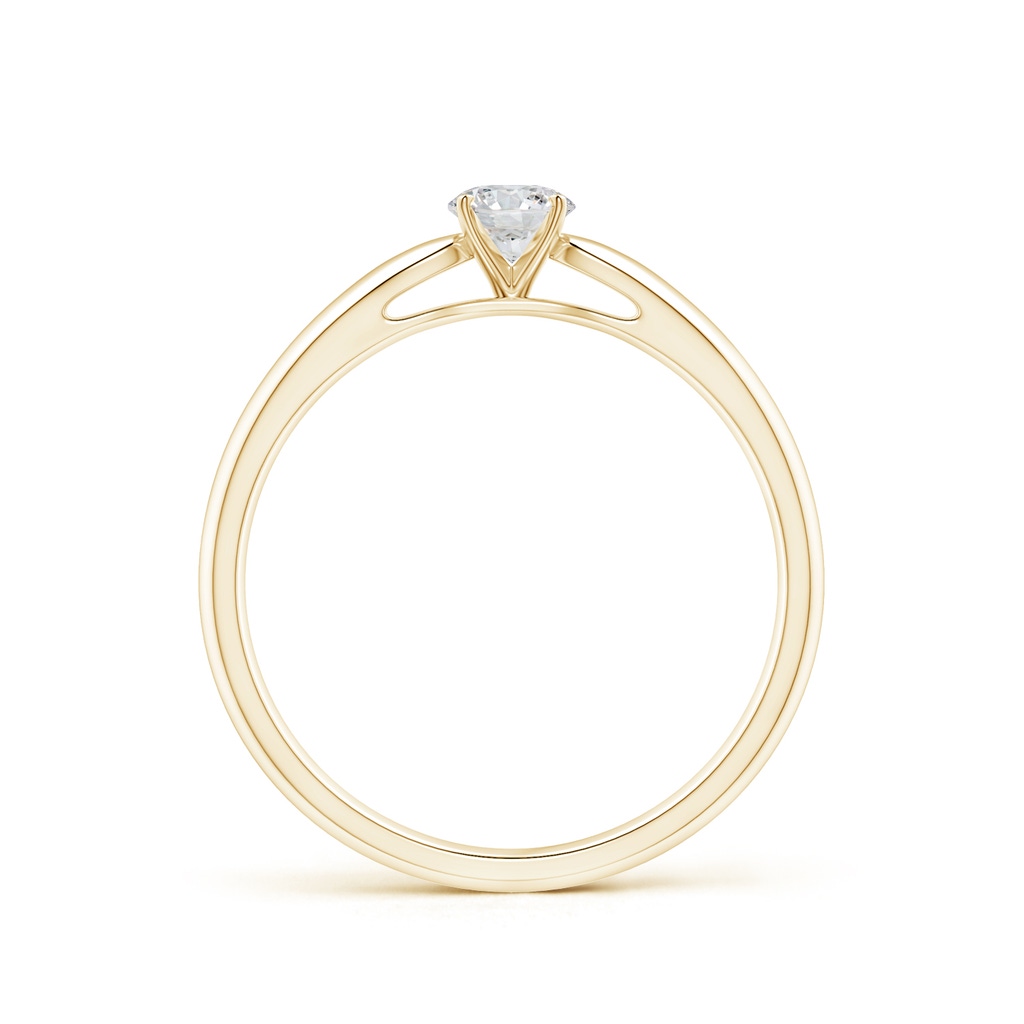 4.1mm HSI2 Classic Solitaire Diamond Rounded Cathedral Engagement Ring in Yellow Gold Side-1