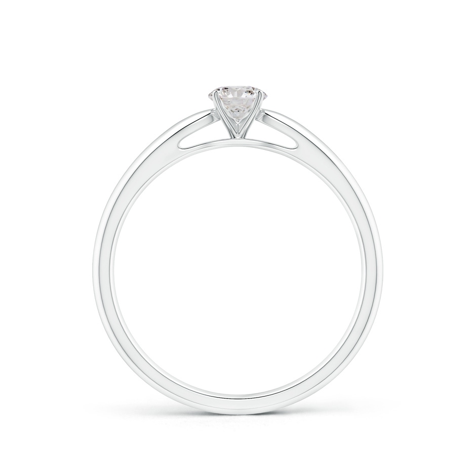 4.1mm IJI1I2 Classic Solitaire Diamond Rounded Cathedral Engagement Ring in White Gold side-1