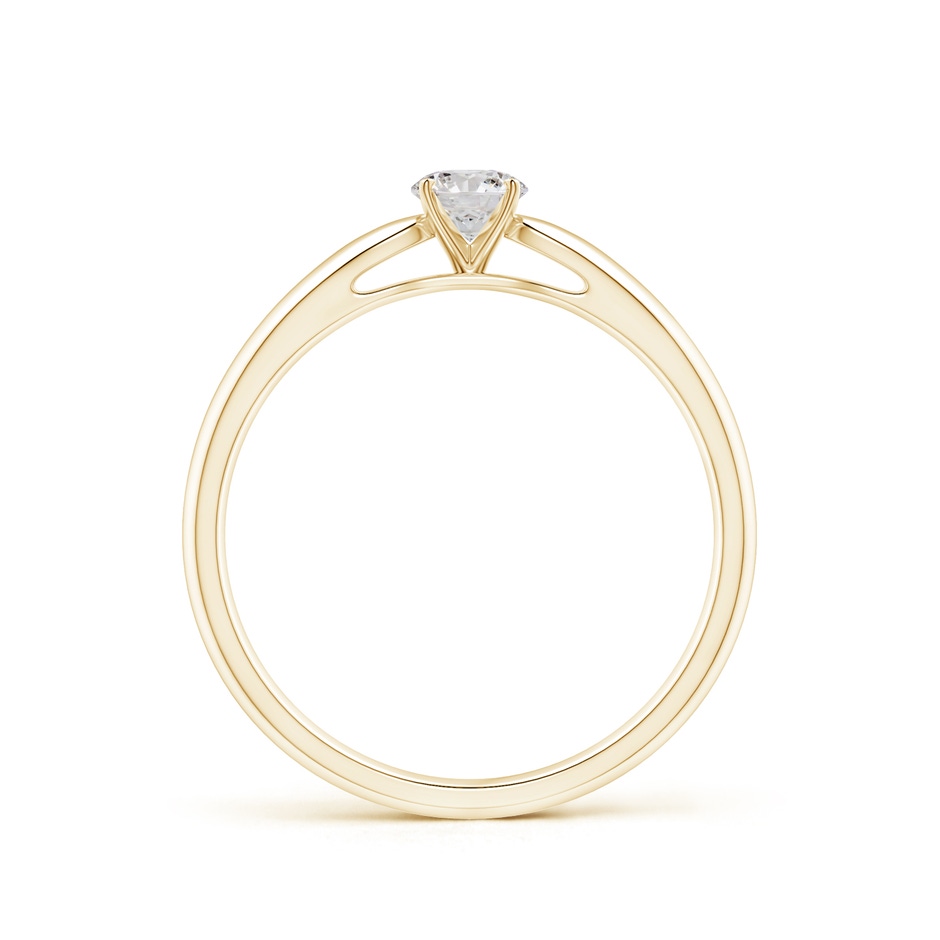 4.1mm IJI1I2 Classic Solitaire Diamond Rounded Cathedral Engagement Ring in Yellow Gold side-1