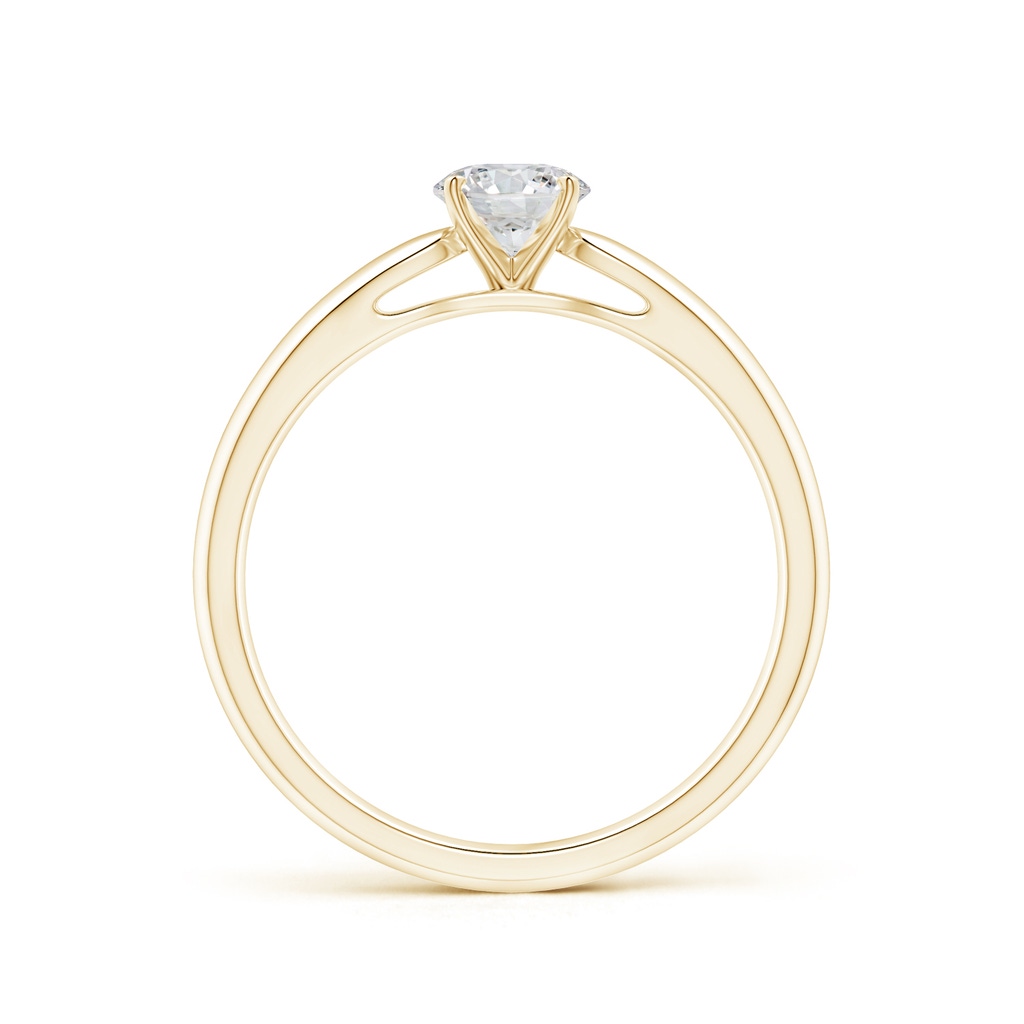 5.1mm HSI2 Classic Solitaire Diamond Rounded Cathedral Engagement Ring in Yellow Gold Side-1