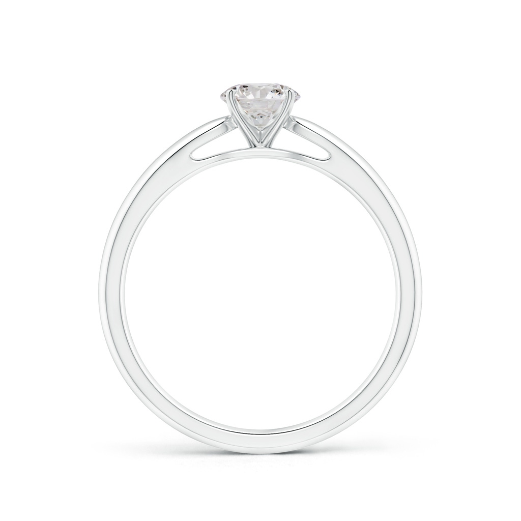 5.1mm IJI1I2 Classic Solitaire Diamond Rounded Cathedral Engagement Ring in White Gold Side-1