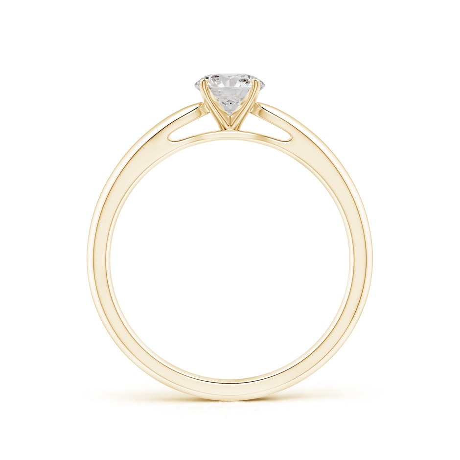 5.1mm IJI1I2 Classic Solitaire Diamond Rounded Cathedral Engagement Ring in Yellow Gold side-1