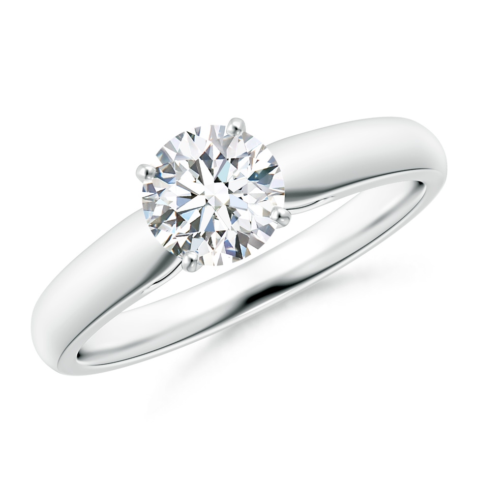 5.9mm GVS2 Classic Solitaire Diamond Rounded Cathedral Engagement Ring in White Gold 