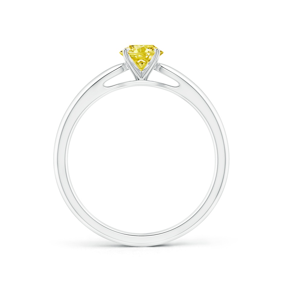 5.1mm AAAA Classic Solitaire Fancy Intense Yellow Diamond Rounded Cathedral Engagement Ring in White Gold side 199