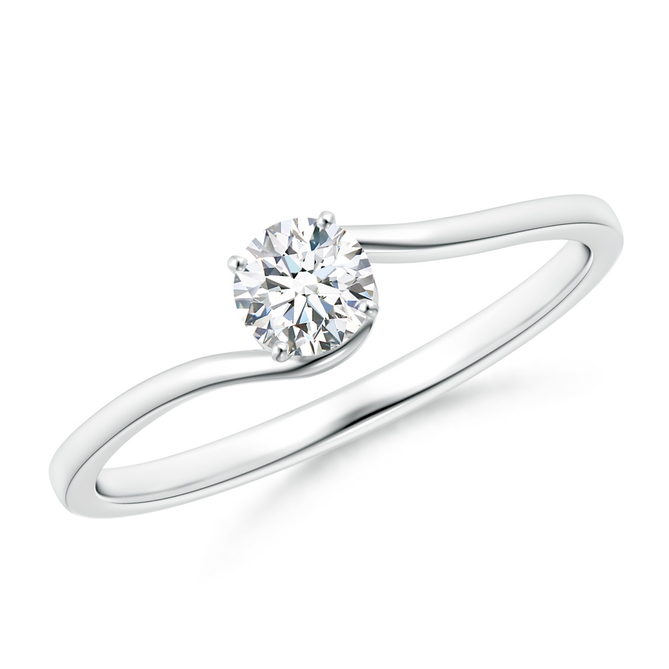 4.1mm GVS2 Classic Solitaire Round Diamond Bypass Engagement Ring in P950 Platinum 