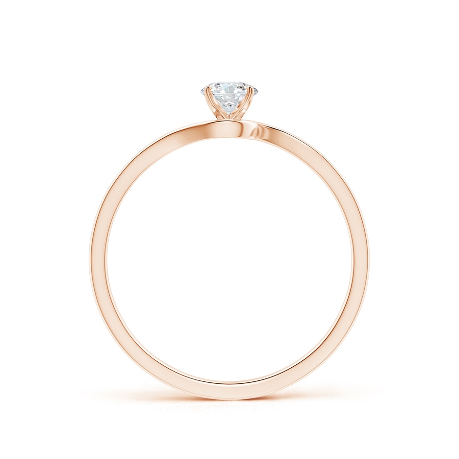 4.1mm GVS2 Classic Solitaire Round Diamond Bypass Engagement Ring in Rose Gold side-1