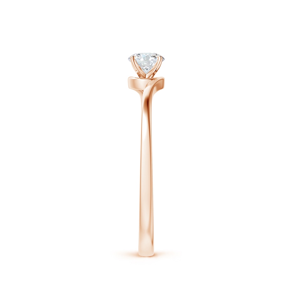 4.1mm GVS2 Classic Solitaire Round Diamond Bypass Engagement Ring in Rose Gold side-2