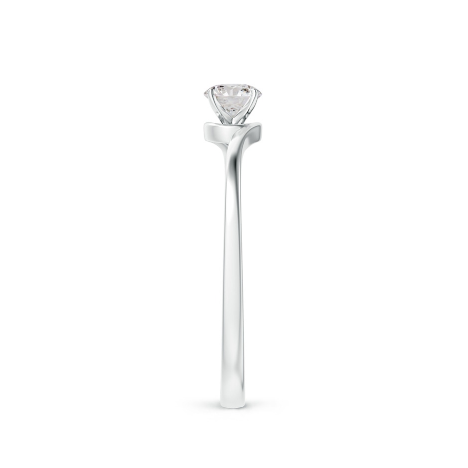 4.1mm IJI1I2 Classic Solitaire Round Diamond Bypass Engagement Ring in White Gold side-2