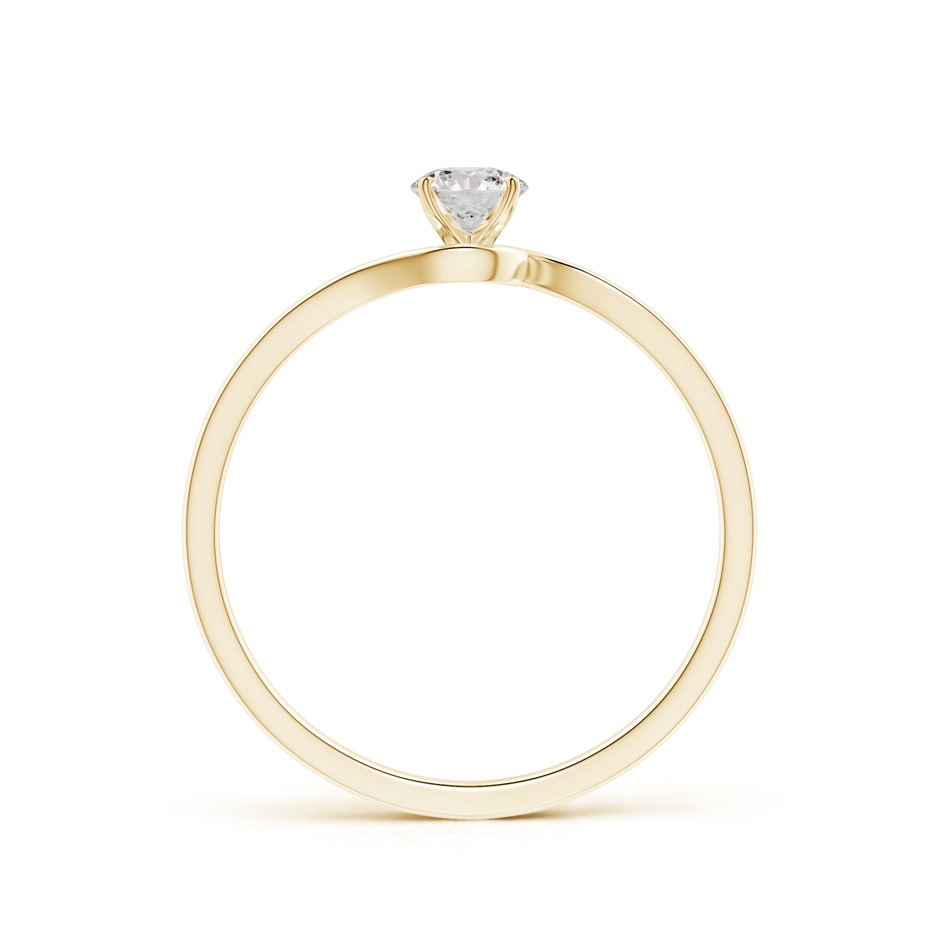 4.1mm IJI1I2 Classic Solitaire Round Diamond Bypass Engagement Ring in Yellow Gold side-1