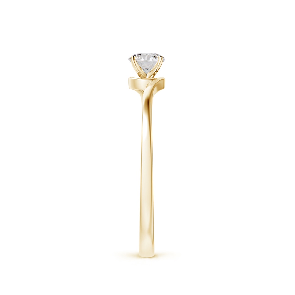 4.1mm IJI1I2 Classic Solitaire Round Diamond Bypass Engagement Ring in Yellow Gold side-2