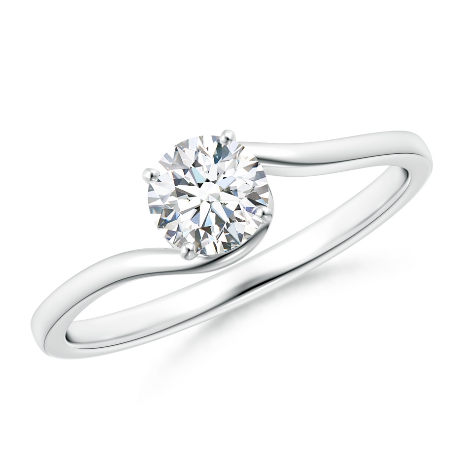 5.1mm GVS2 Classic Solitaire Round Diamond Bypass Engagement Ring in P950 Platinum 