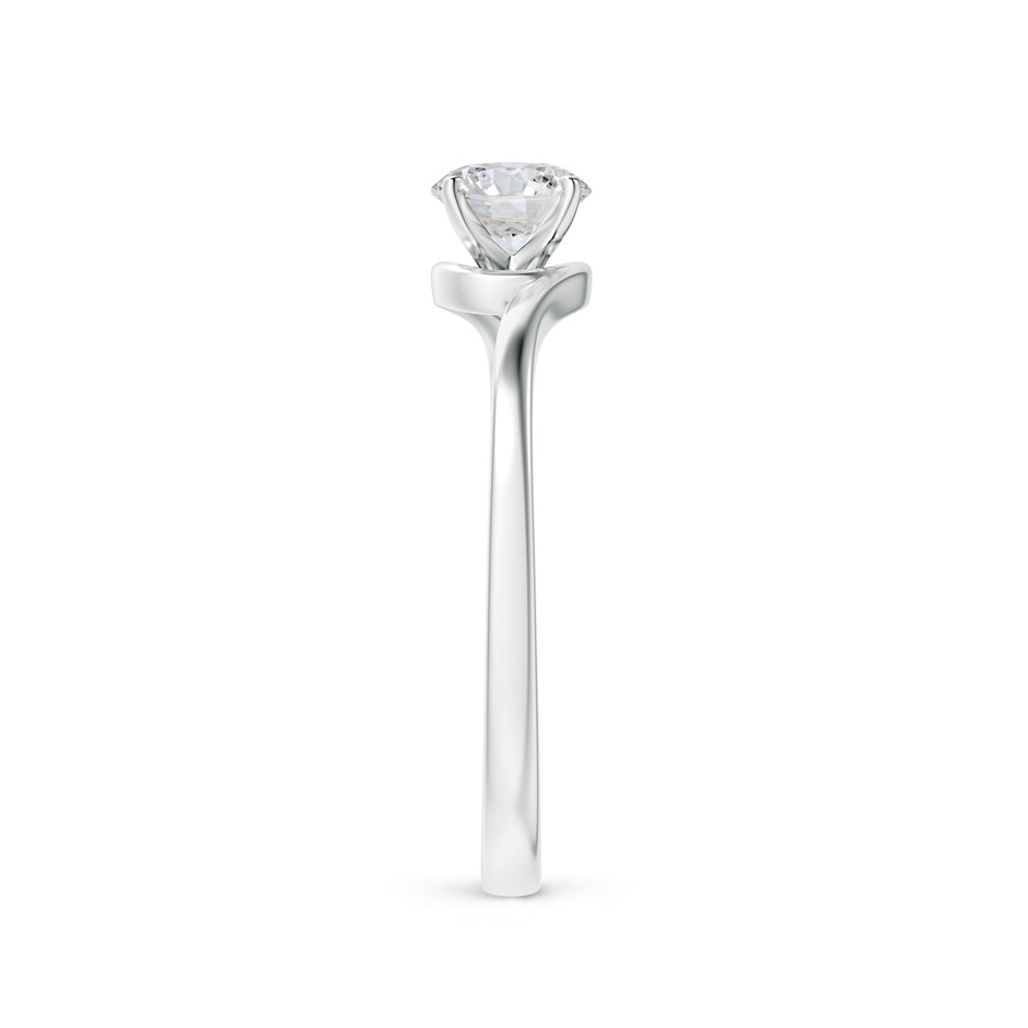 5.1mm HSI2 Classic Solitaire Round Diamond Bypass Engagement Ring in White Gold side-2