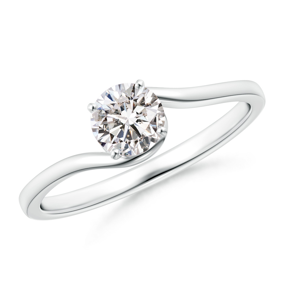 5.1mm IJI1I2 Classic Solitaire Round Diamond Bypass Engagement Ring in P950 Platinum 