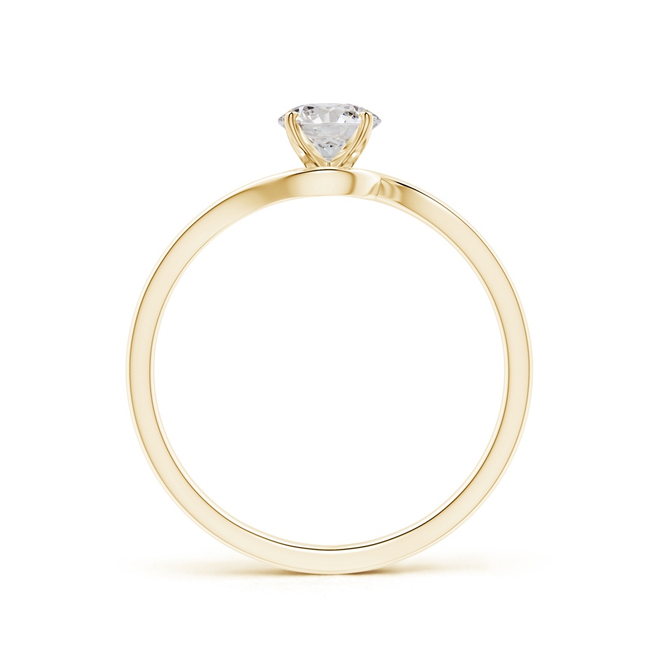 5.1mm IJI1I2 Classic Solitaire Round Diamond Bypass Engagement Ring in Yellow Gold side-1