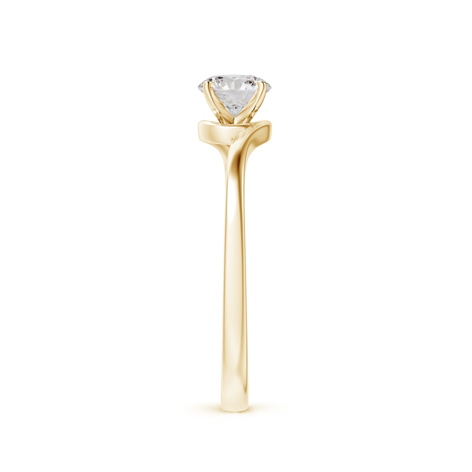 5.1mm IJI1I2 Classic Solitaire Round Diamond Bypass Engagement Ring in Yellow Gold side-2