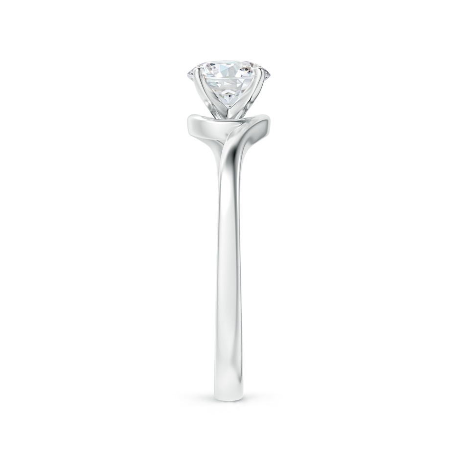 5.9mm GVS2 Classic Solitaire Round Diamond Bypass Engagement Ring in P950 Platinum side-2