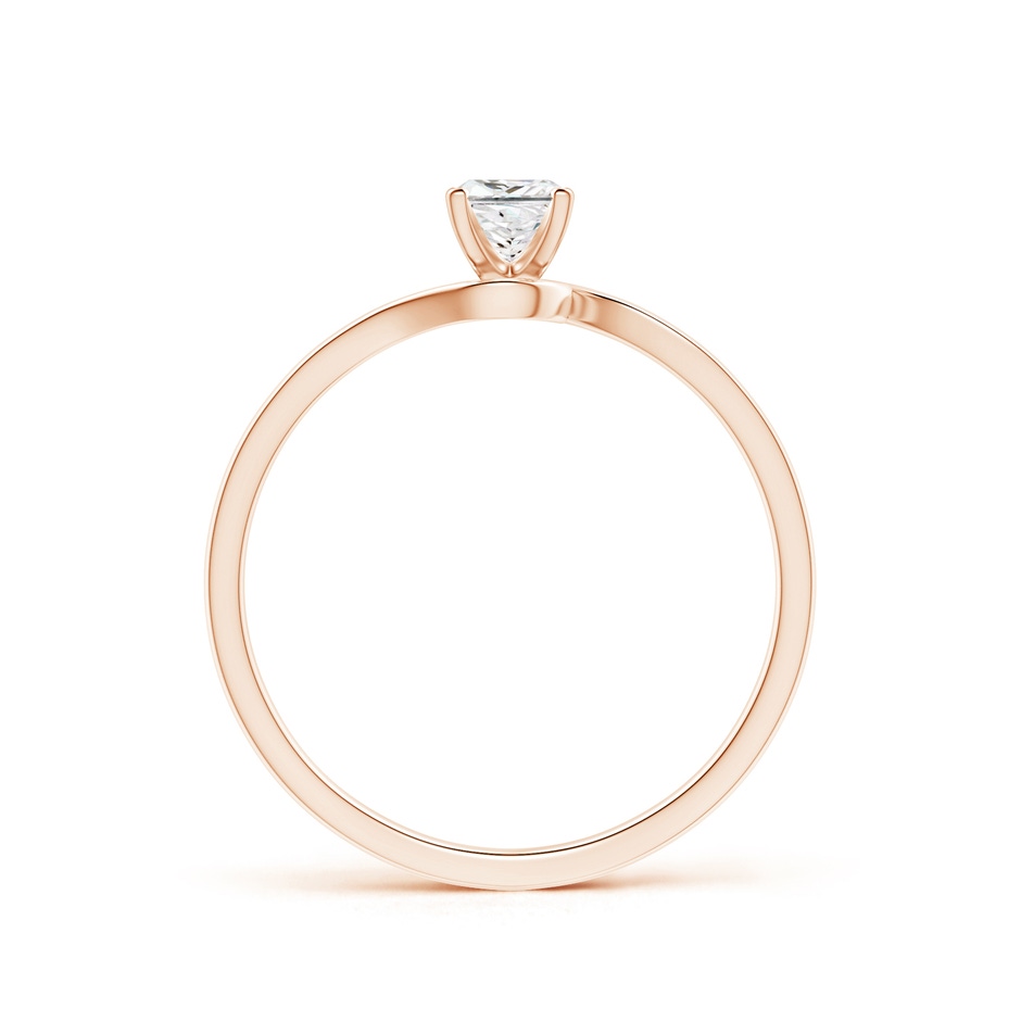 3.5mm GVS2 Classic Solitaire Princess-Cut Diamond Bypass Engagement Ring in Rose Gold side-1