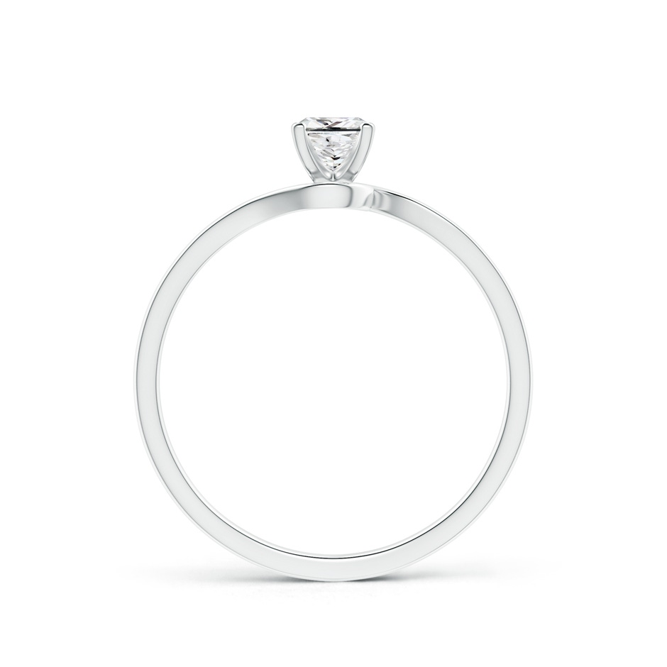 3.5mm IJI1I2 Classic Solitaire Princess-Cut Diamond Bypass Engagement Ring in White Gold side-1