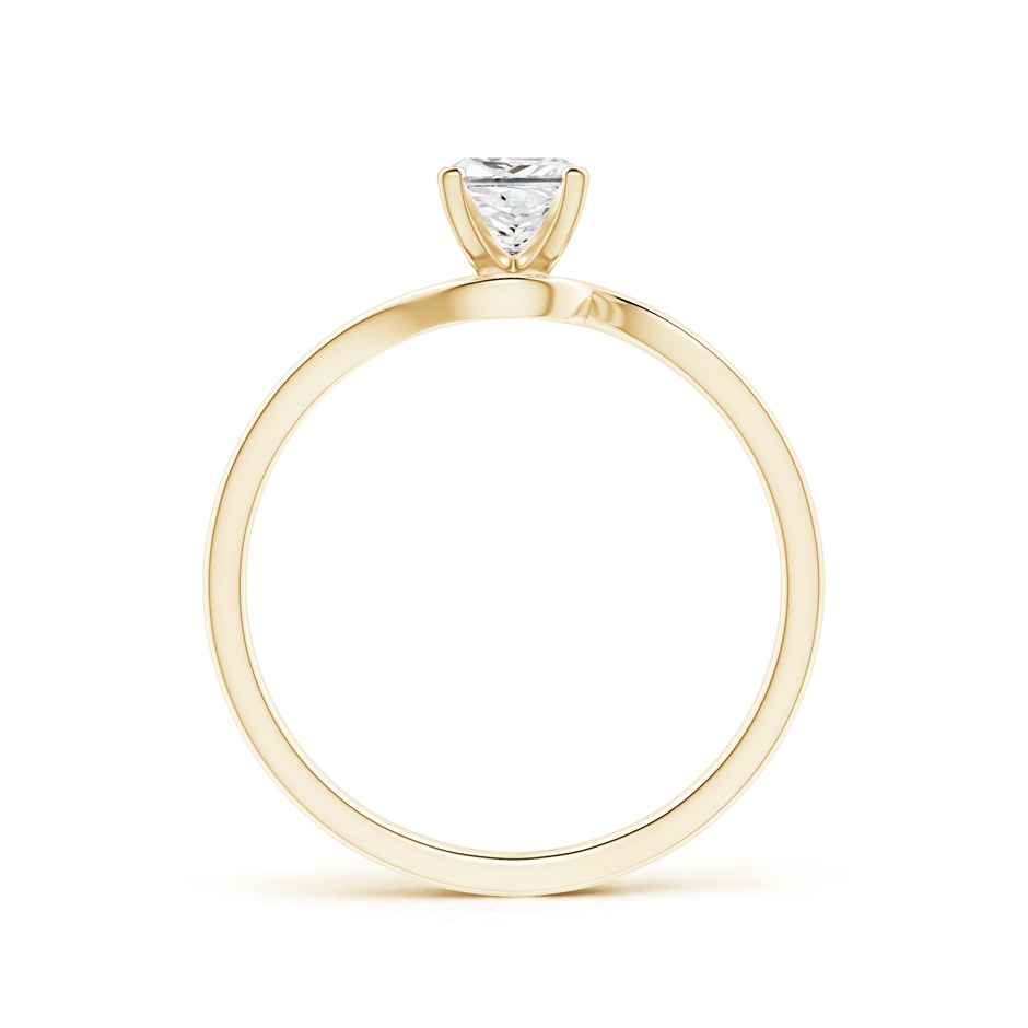 4.4mm GVS2 Classic Solitaire Princess-Cut Diamond Bypass Engagement Ring in Yellow Gold side-1