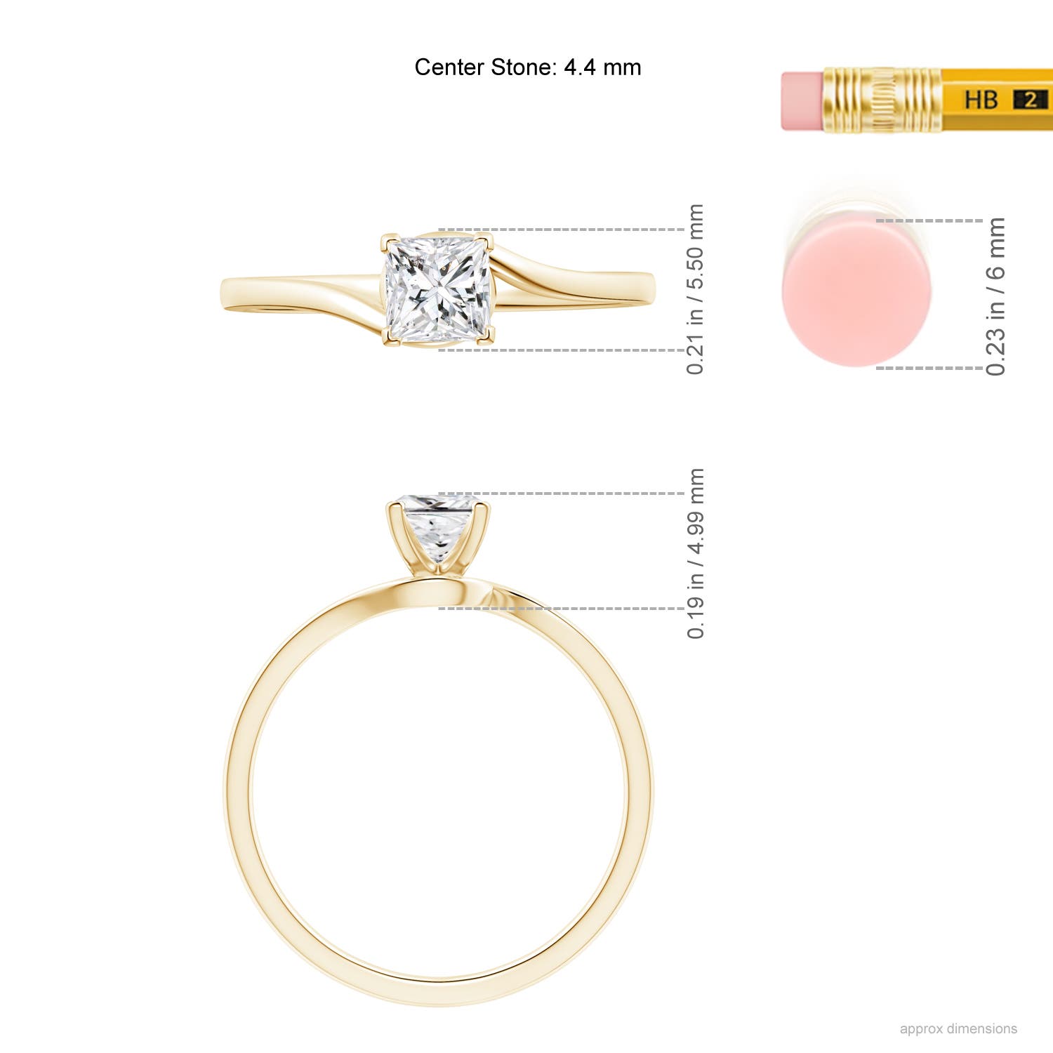 H, SI2 / 0.5 CT / 14 KT Yellow Gold