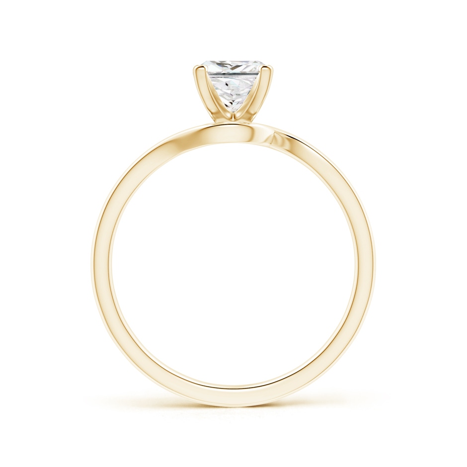 5.1mm GVS2 Classic Solitaire Princess-Cut Diamond Bypass Engagement Ring in Yellow Gold side-1