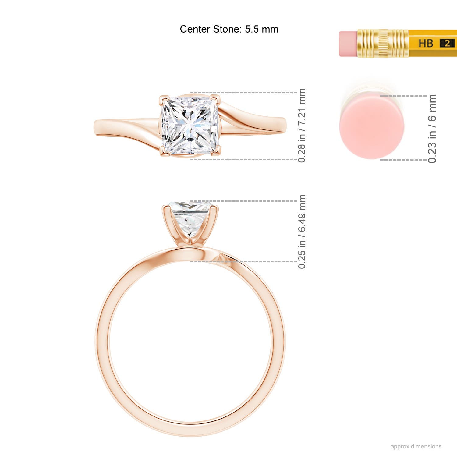 G, VS2 / 1.05 CT / 14 KT Rose Gold