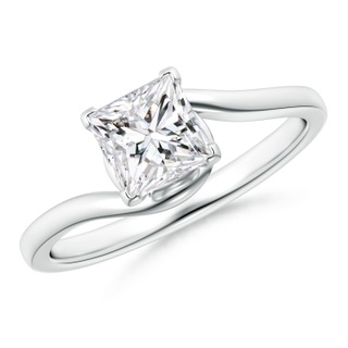 5.5mm HSI2 Classic Solitaire Princess-Cut Diamond Bypass Engagement Ring in P950 Platinum