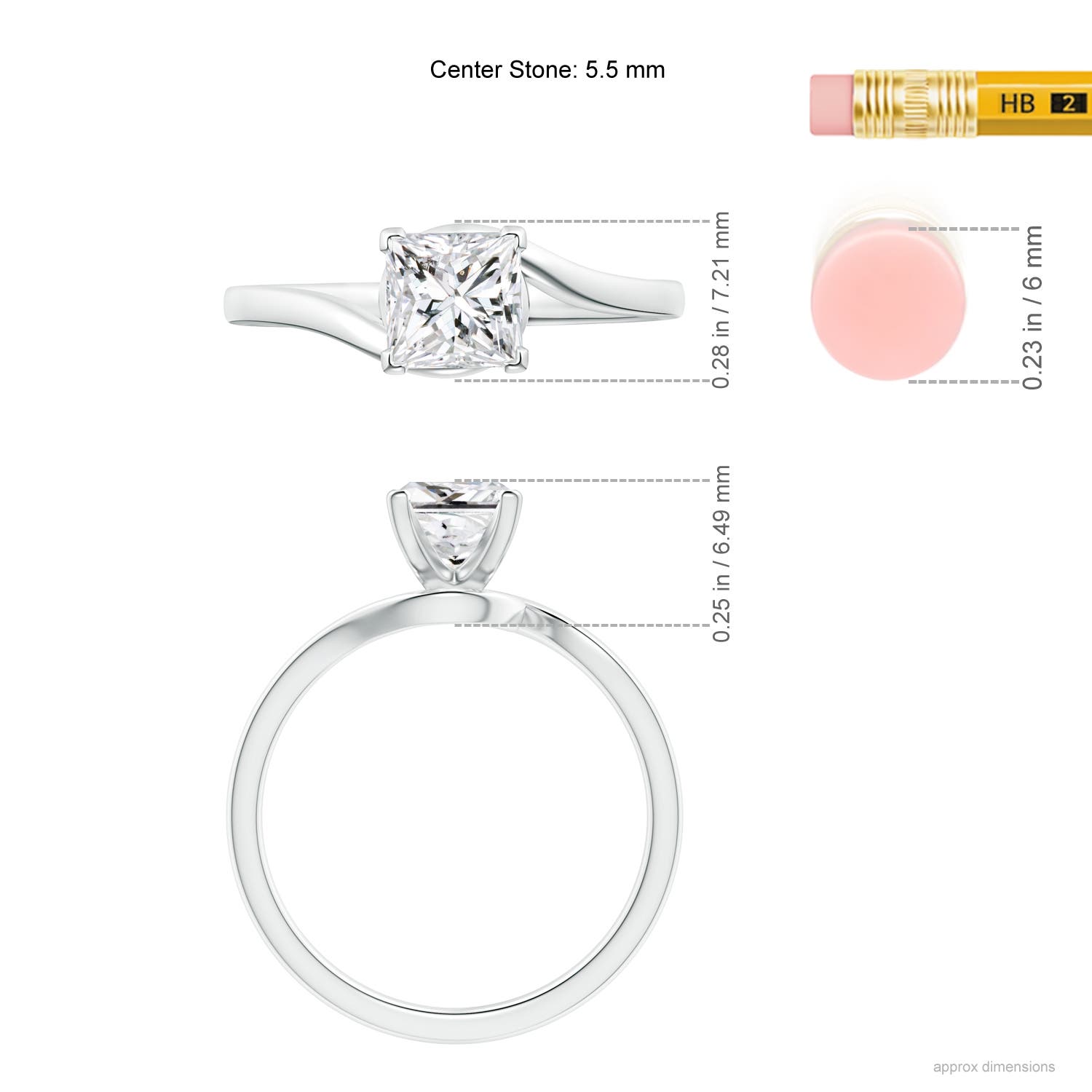 H, SI2 / 1.05 CT / 14 KT White Gold