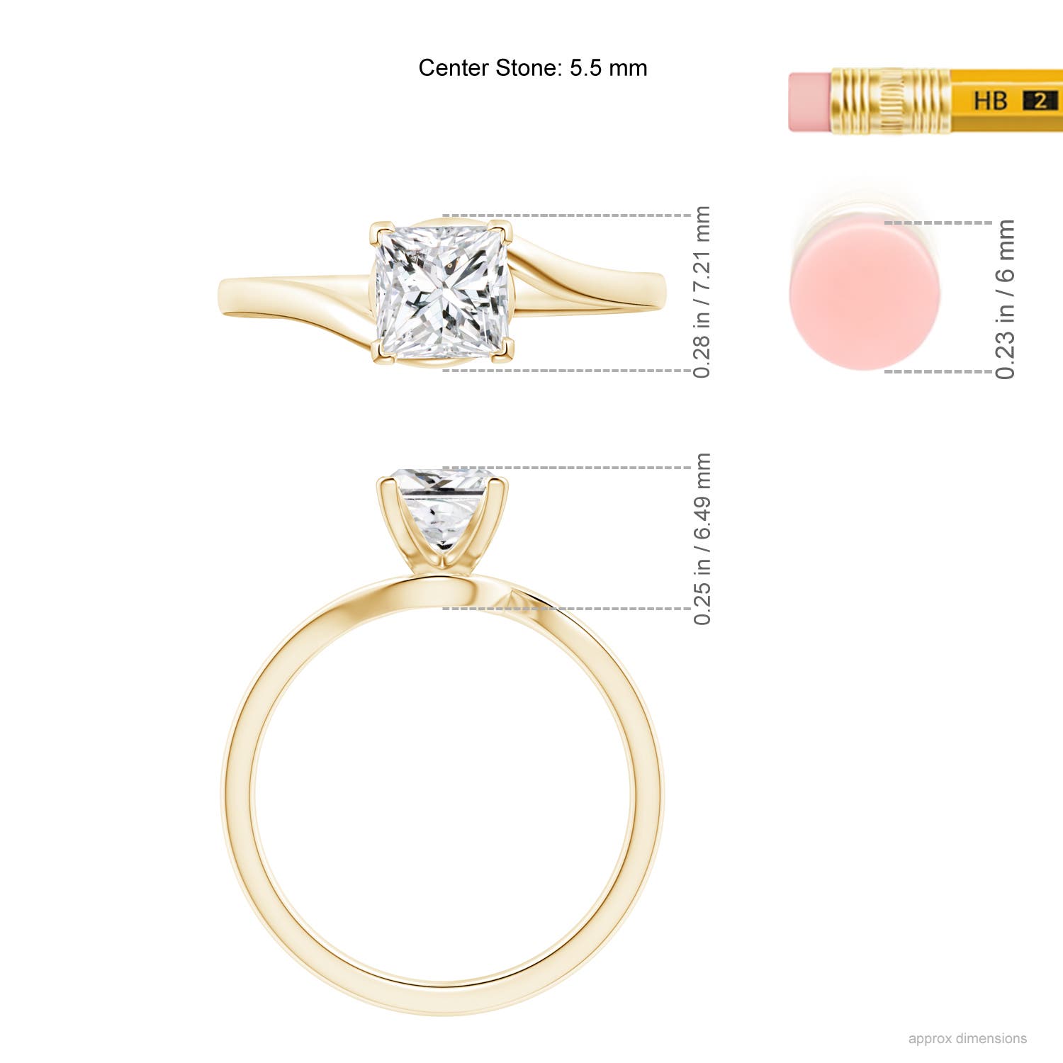 H, SI2 / 1.05 CT / 14 KT Yellow Gold