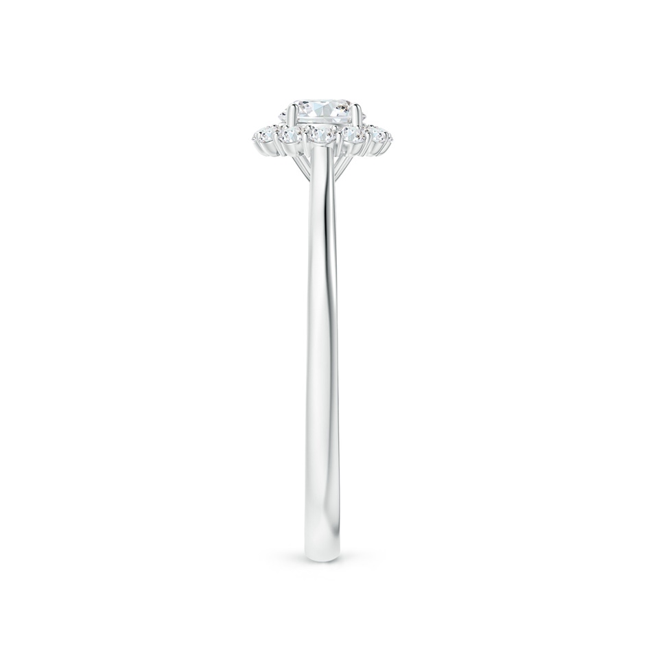 4.5mm GVS2 Classic Round Diamond Scalloped Halo Ring in P950 Platinum side-2