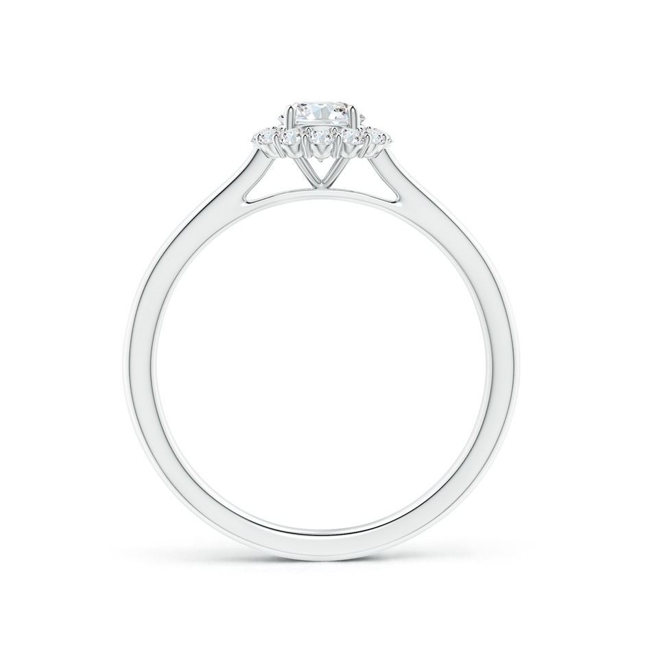 4.5mm GVS2 Classic Round Diamond Scalloped Halo Ring in White Gold side-1