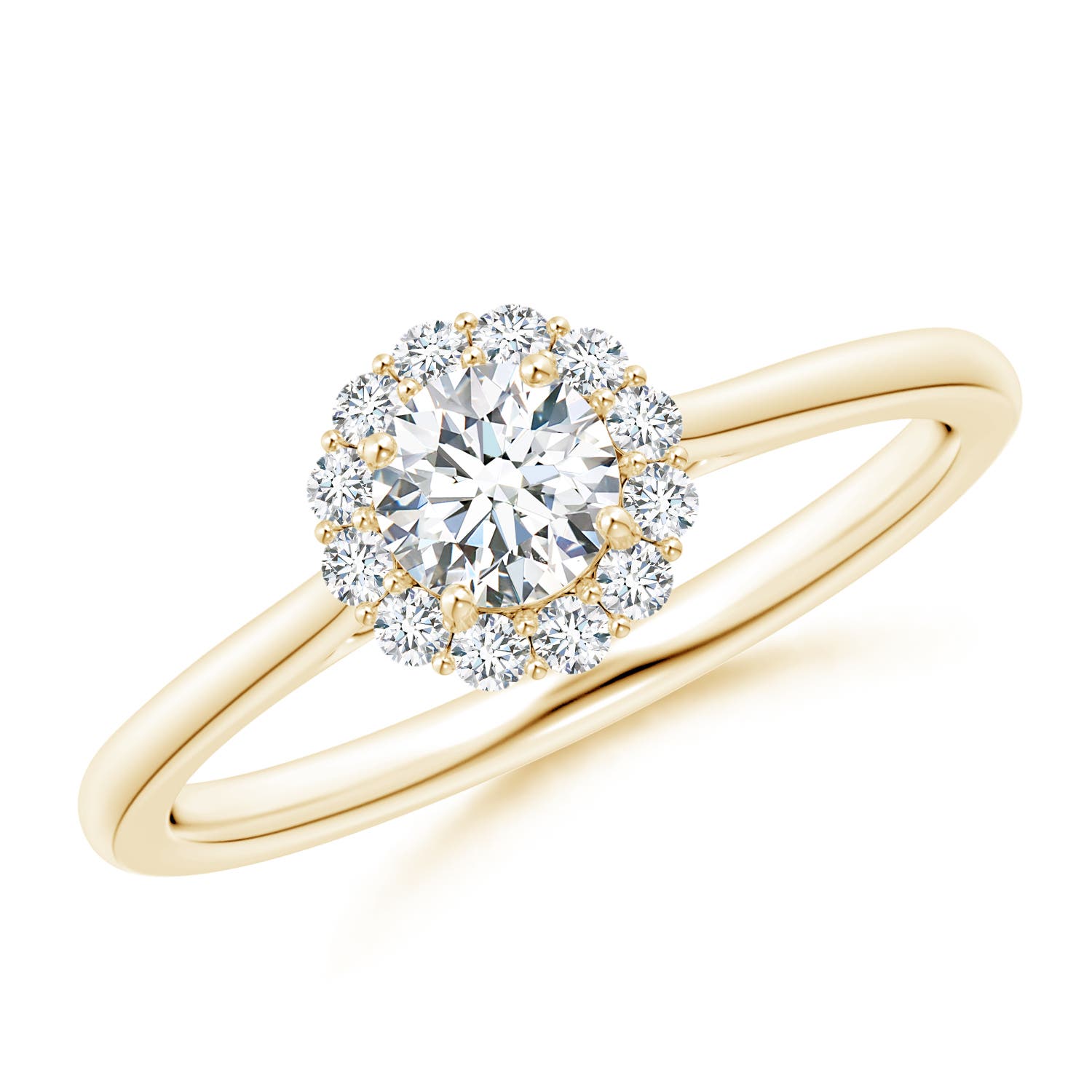 F-G, VS / 0.49 CT / 14 KT Yellow Gold