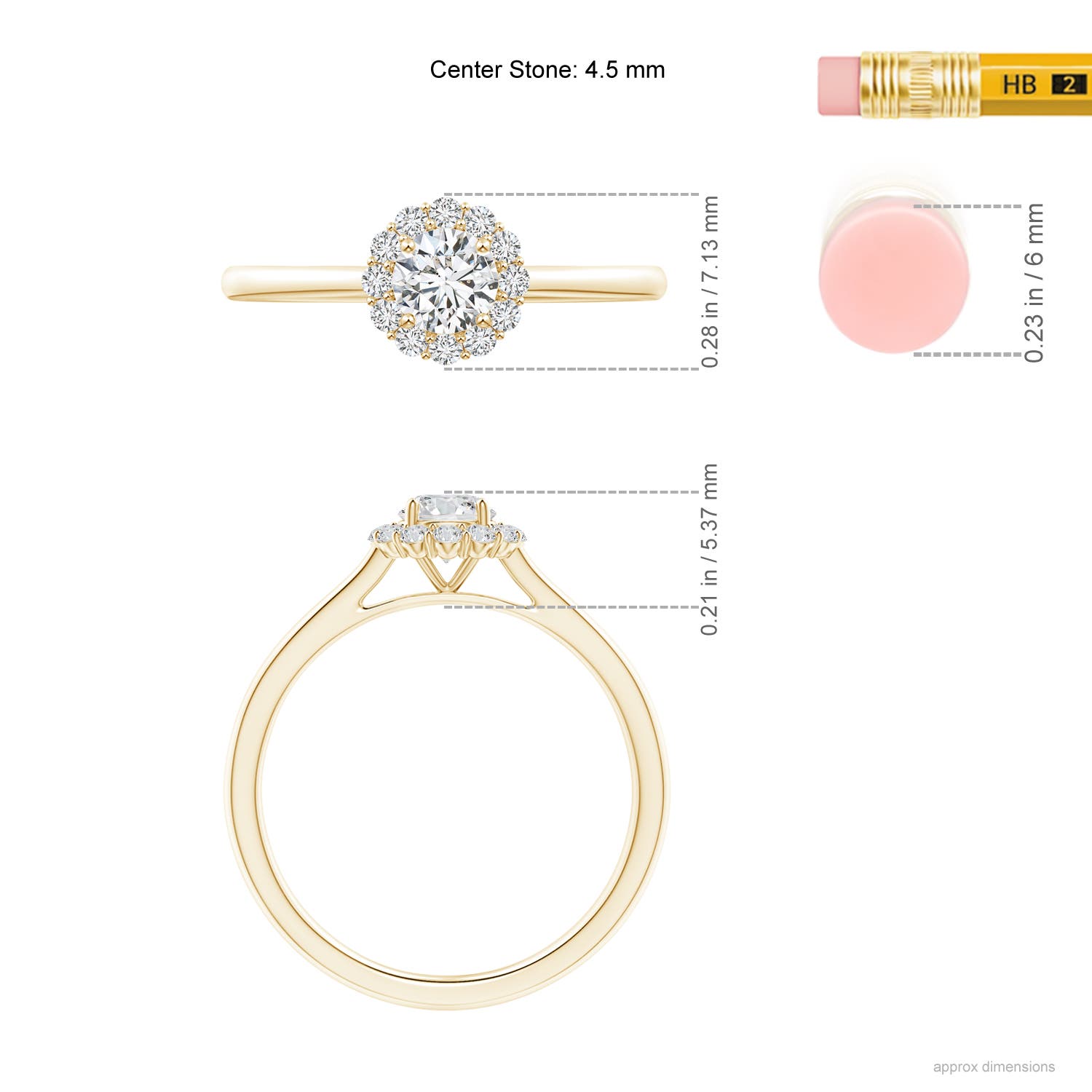 H, SI2 / 0.49 CT / 14 KT Yellow Gold