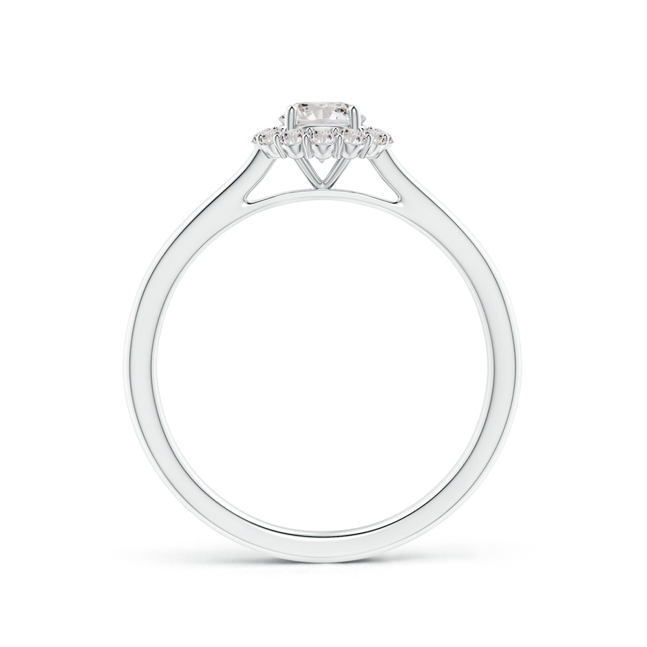 4.5mm IJI1I2 Classic Round Diamond Scalloped Halo Ring in White Gold side-1