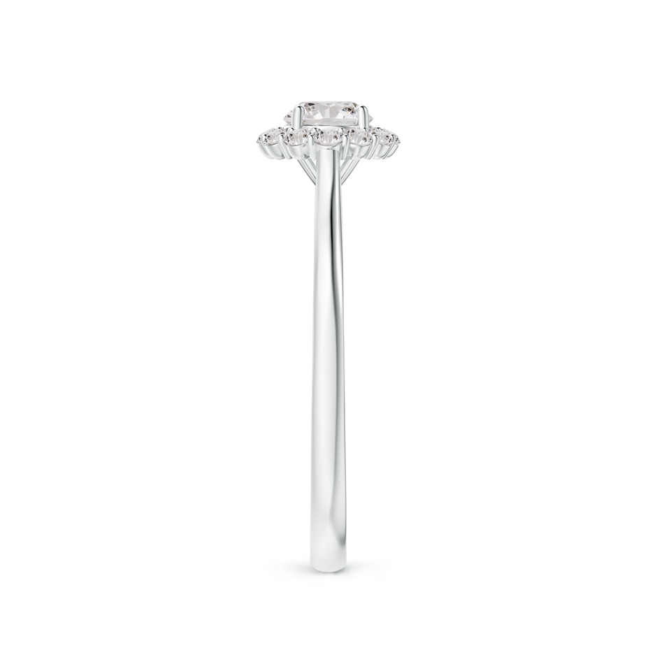 4.5mm IJI1I2 Classic Round Diamond Scalloped Halo Ring in White Gold side-2