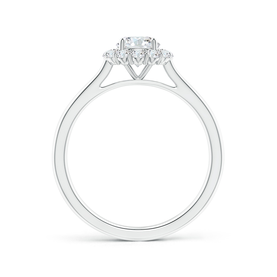 5.2mm GVS2 Classic Round Diamond Scalloped Halo Ring in White Gold side-1