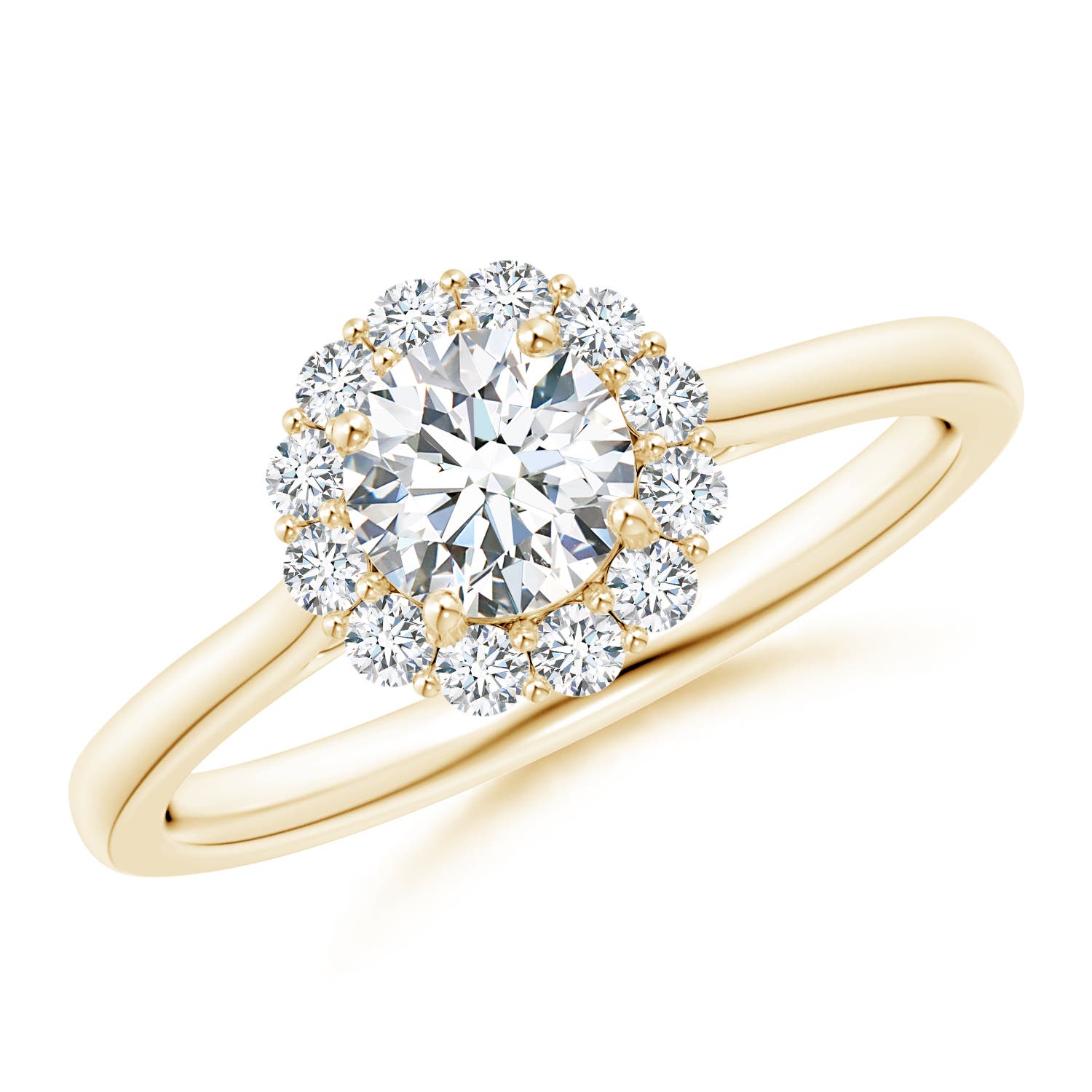 F-G, VS / 0.77 CT / 14 KT Yellow Gold