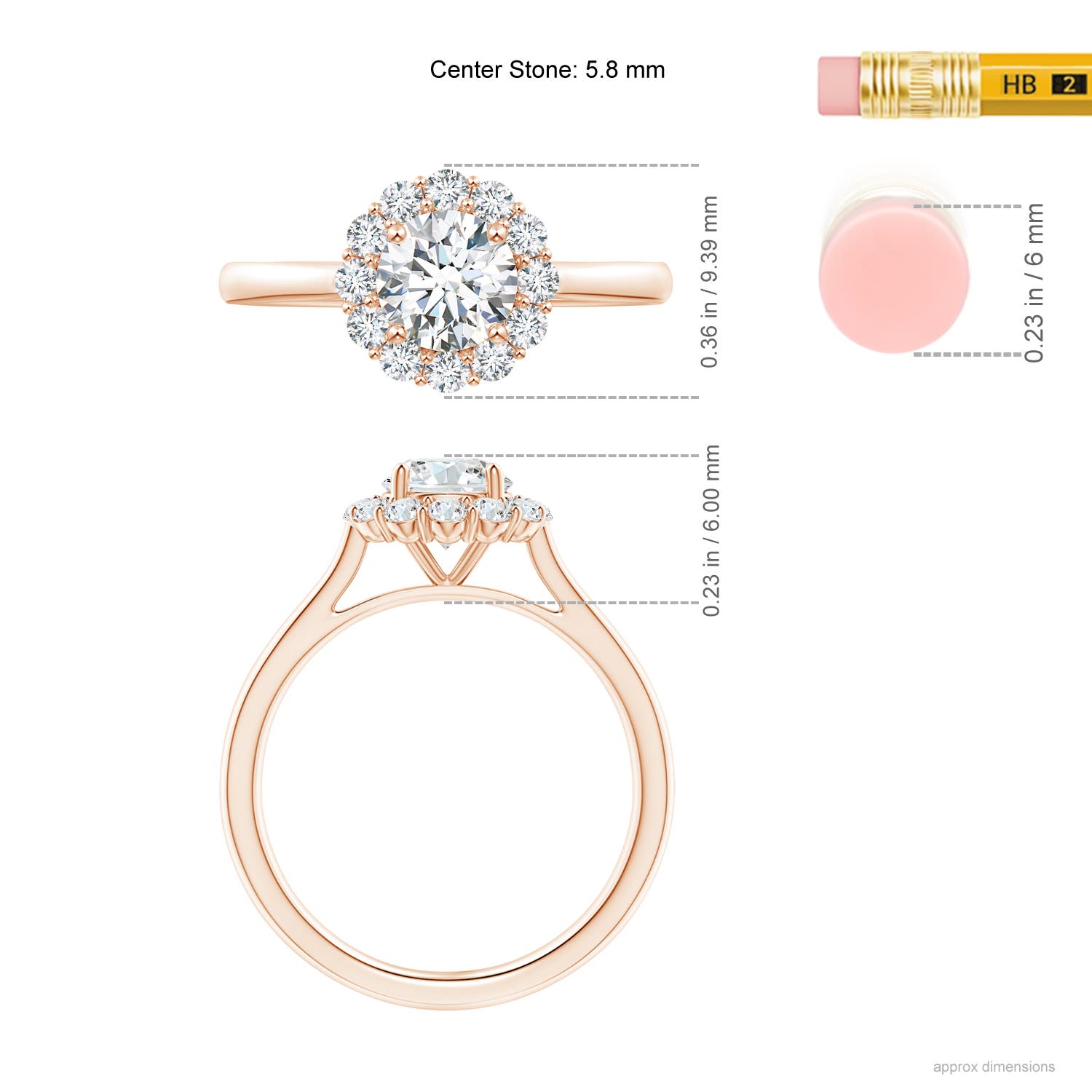 F-G, VS / 1.02 CT / 14 KT Rose Gold