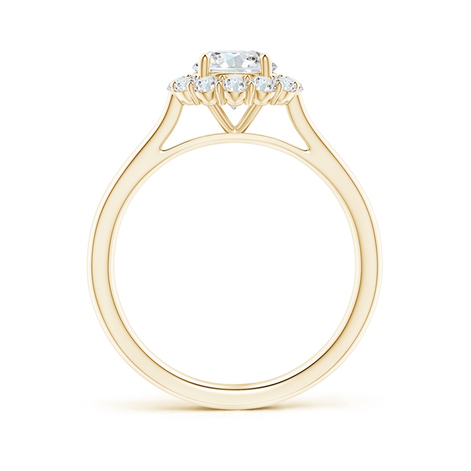 5.8mm GVS2 Classic Round Diamond Scalloped Halo Ring in Yellow Gold side-1