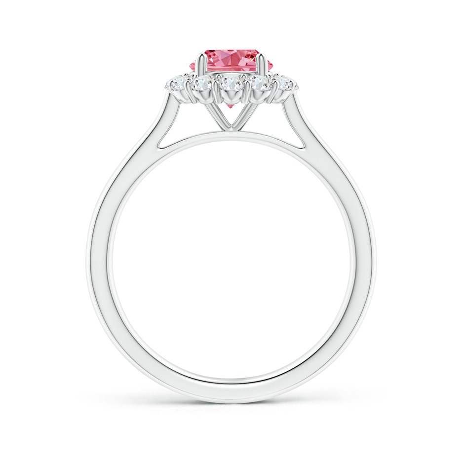 5.8mm AAAA Classic Round Fancy Intense Pink Diamond Scalloped Halo Ring in White Gold side 199