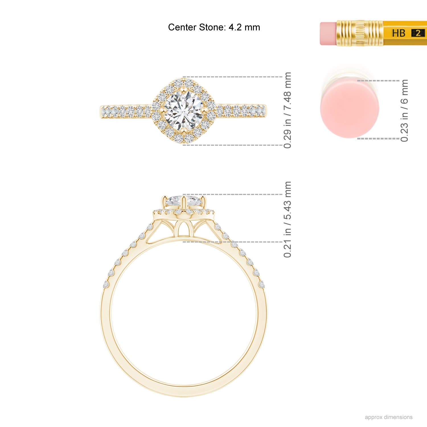 H, SI2 / 0.52 CT / 14 KT Yellow Gold