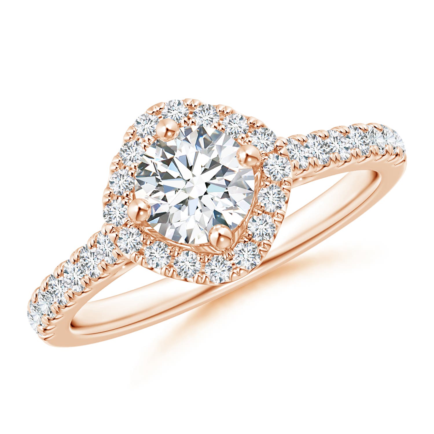 G, VS2 / 1.03 CT / 14 KT Rose Gold