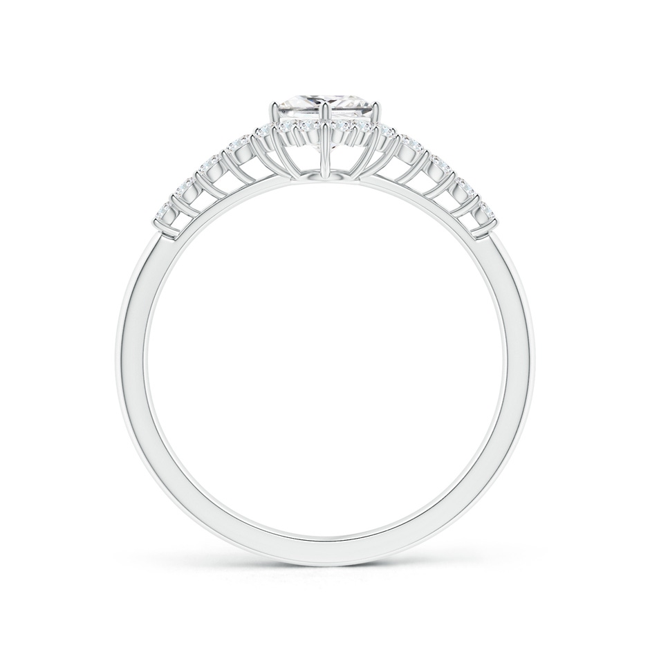 3.6mm GVS2 Princess-Cut Diamond Halo Ring with Accents in P950 Platinum side 199