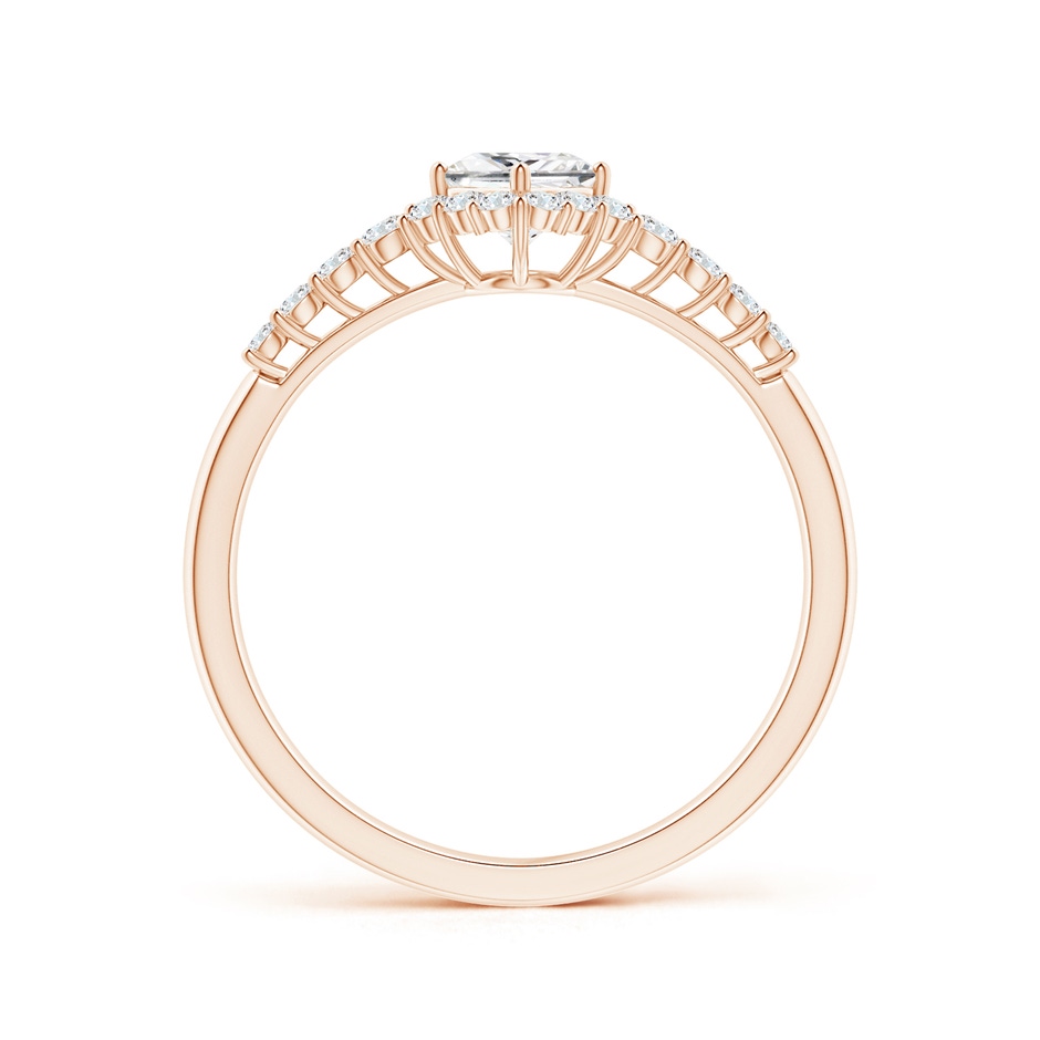 3.6mm GVS2 Princess-Cut Diamond Halo Ring with Accents in Rose Gold side 199
