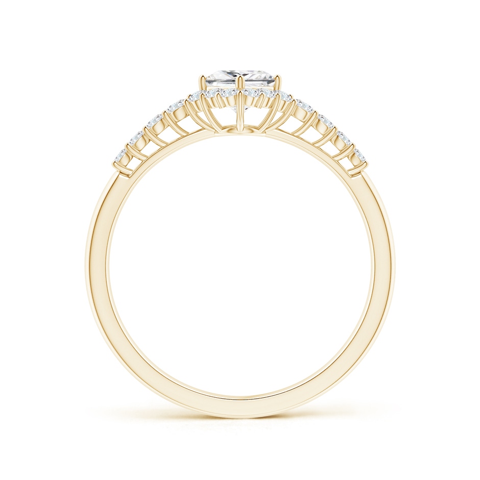3.6mm GVS2 Princess-Cut Diamond Halo Ring with Accents in Yellow Gold side 199